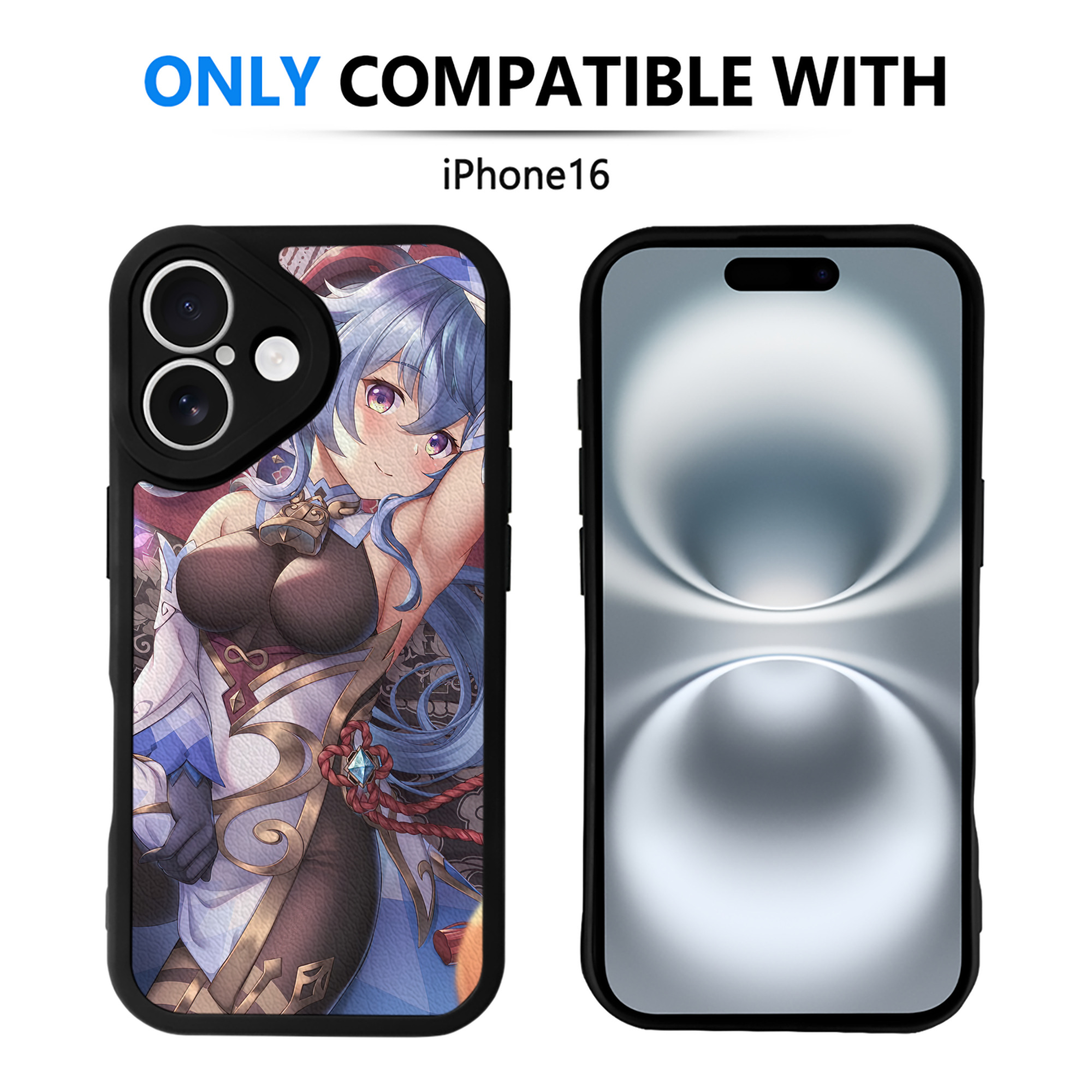 げんし神 genshin 【iPhone 16シリーズ対応】シリコンスマホケース（レザー調） 材質：シリコン